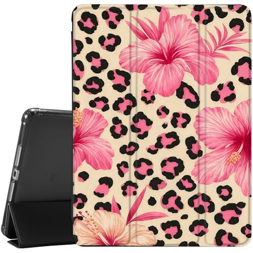 Étui pour iPad 6e génération antichoc avec support et porte-crayon rose