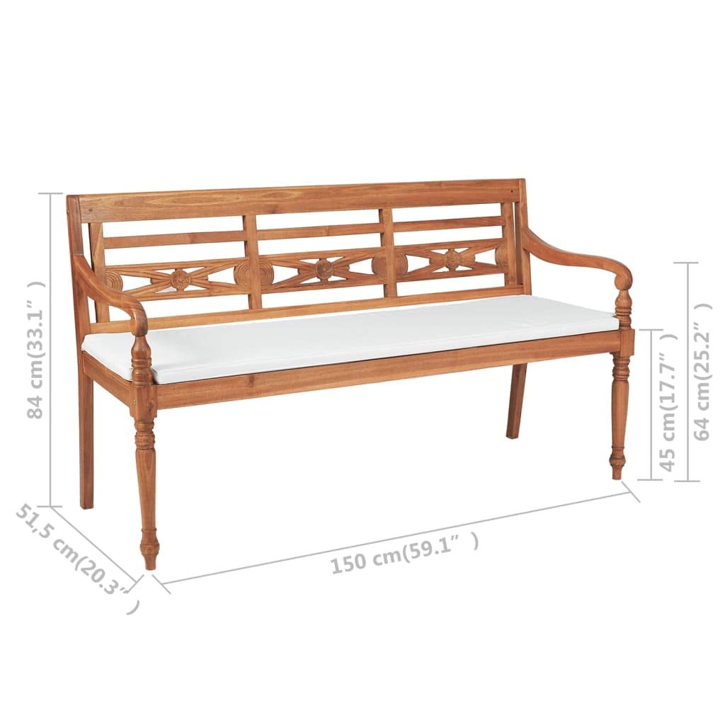 Ławka Jardin Teck 150 cm 3-osobowa