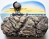 WitnyStore Tiny Midnight Sun at The North Cape Norwegen Skandinavien Nordeuropa Touristenattraktionen Harz Kühlschrank Magnet Reiseer Souvenir Geschenk Memento 3D Kühlschrankmagnete