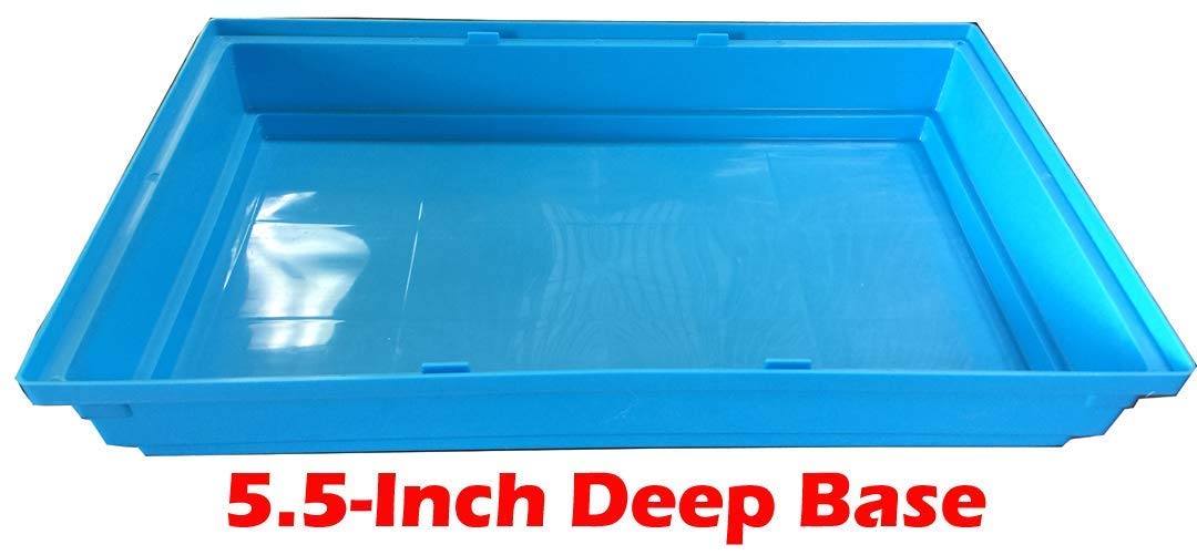 Extra Large 23" Habitat Hamster Rodent Gerbil Mouse Mice Rat Wire Cage Long Crossing Tube & Deep Tray Expandable and Customizable Hide House Excerise Running Wheel Water Bottle Food Dish