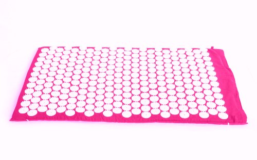 FA Sports YogiPlus ZhenBian Esterilla de acupresión, Unisex, Rosa, 80x50x2,5 cm