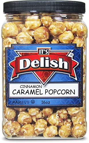 It'S Delish Gourmet Cinnamon Caramel Popcorn By Its Delish, 16 Oz Jumbo Container – Caramel Corn Air Popped Sweet & Crunchy Glazed Carmel Corn Snack - Gluten Free, Vegan, Kosher thumb #2