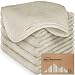KeaBabies 6-Pack Babywaschlappen - Weiche Bambus-Waschlappen f&uuml;r Babys, Kinder, Ultra Absorbierende Neugeborenen-Badehandt&uuml;cher, 25 x 25cm,Sanft f&uuml;r empfindliche Haut(Stone)