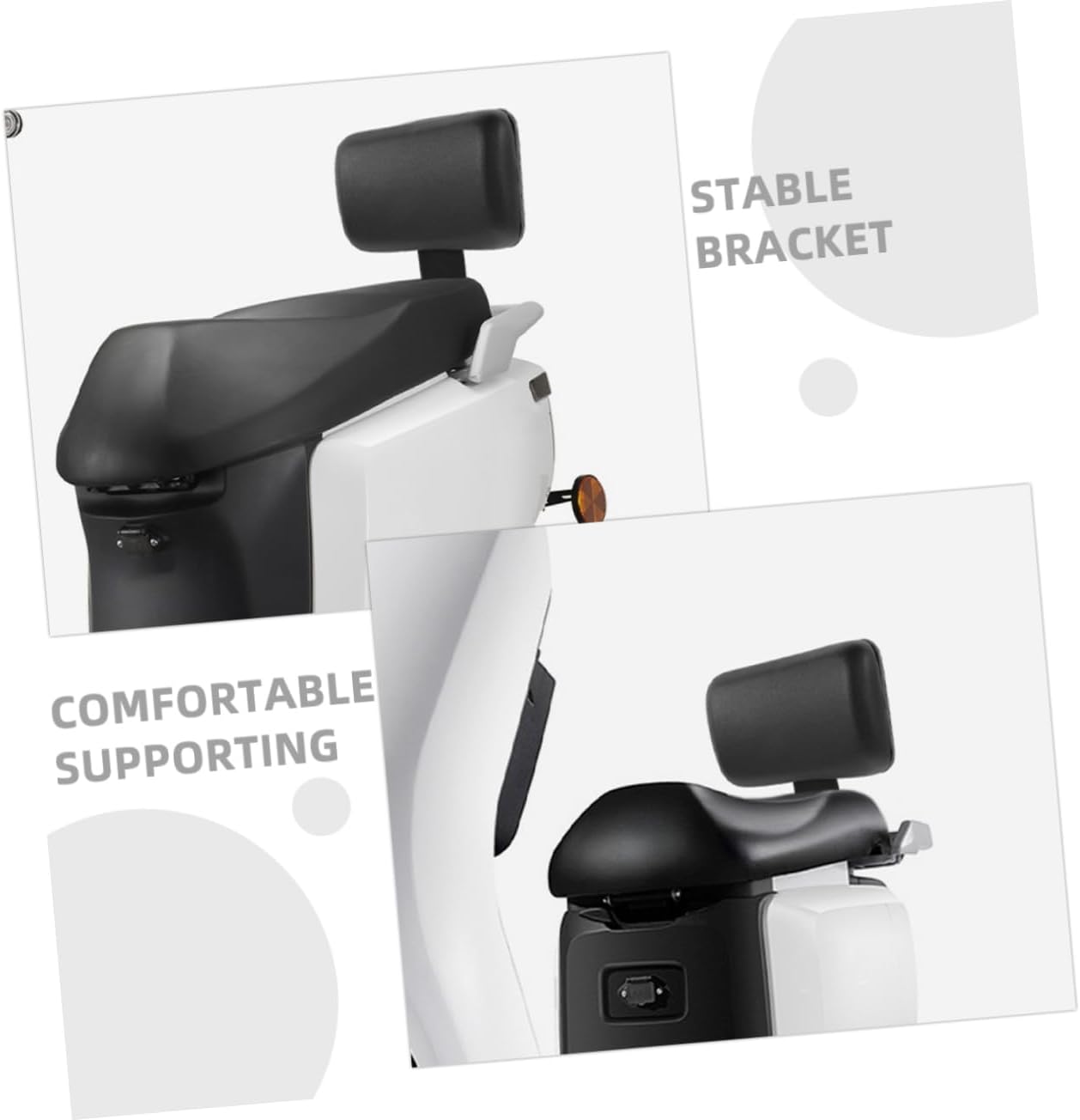 2pcs Backrest for Electric Soft Padded Rear Rest Cushion Easy Installation Ergonomic Design for Comfort and Motorcycles and Wear-Resistant