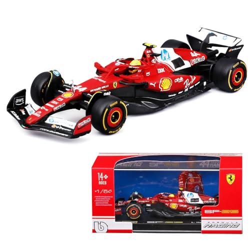 Modelo F1 1:64 Ferrari SF25 2025 Charles Leclerc y Lewis Hamilton miniatura 1