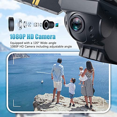 Ficha técnica WiFi Drone con cámara HD 1080P y ángulo amplio, quadcopter RC con función de retención de altitud, sensor de gravedad, despegue/aterrizaje con una tecla, compatible con headset VR. - Fernando Cortés