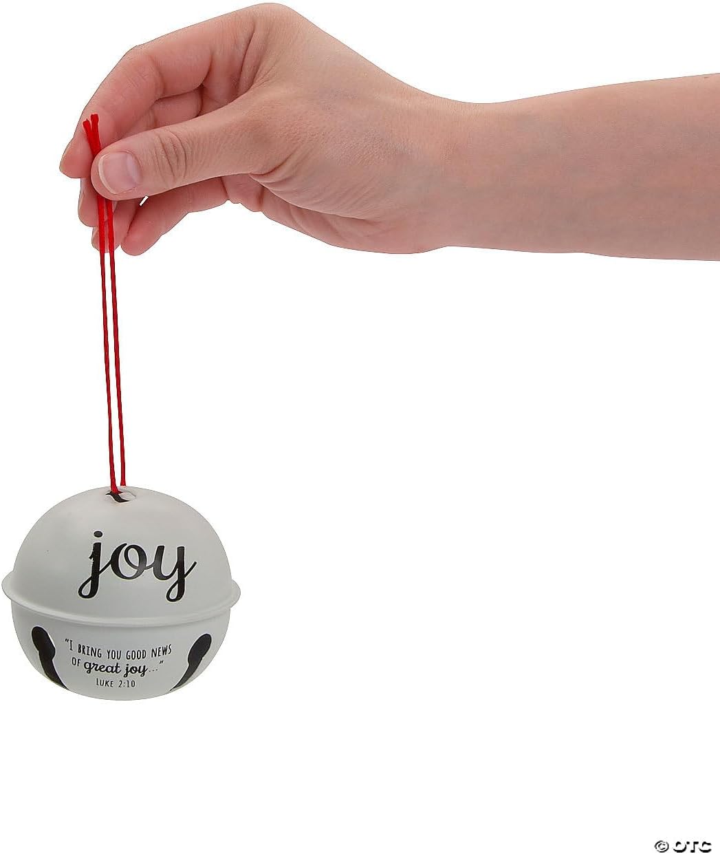USP-Tradex 3" Religious Christmas Jingle Bell Glory, Peace & Joy Metal Ornaments - 12 Pc.