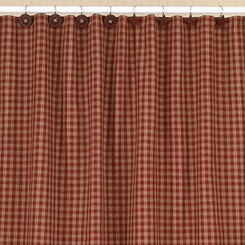 Park Designs Sturbridge Shower Curtain, 72 x 72, Wine