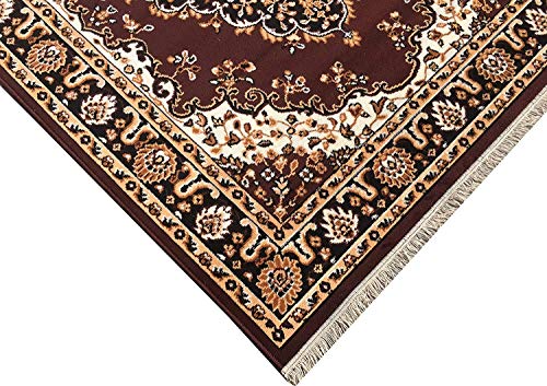 Image of GULDASTA Brown Carpet 7x10 Feet for Living Room