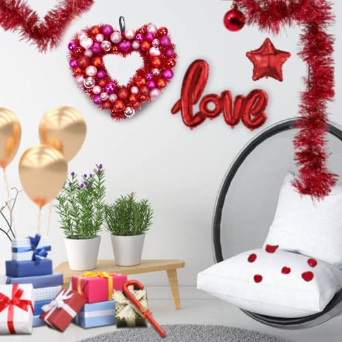 Party Graduation Decorations Supplies,Valentines Day Heart Wreath For Front Door,Wreaths Decor For Birthday Party Home Window Indoor Porch Bedroom Wedding Decorations Ball Ornaments,Wokeise #TOP4