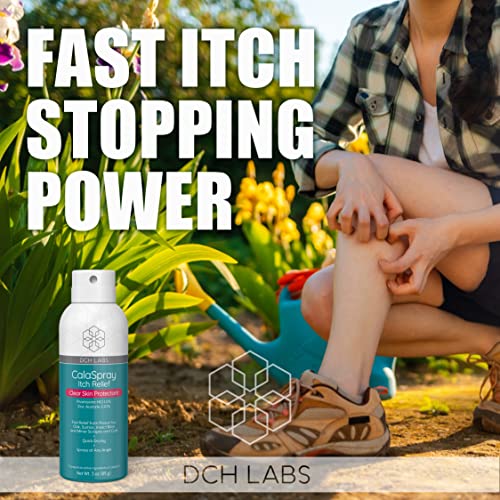 Image of DCH Labs Itch Relief CalaSpray: Fast Itch Relief from Poison Ivy, Oak, Sumac, Minor Scrapes & Cuts, 3 Ounces (3-Pack)