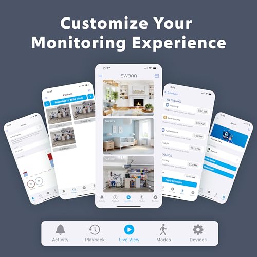 Swann EVO 2K Indoor Wi-Fi Security Camera: 2K HD Video, Compact Plug-in, Sound/Motion/pet/Person Detection, Live View, Night Vision, 2-Way Talk & Siren, Baby Monitor, Local/Cloud Storage, Easy Setup - image 3