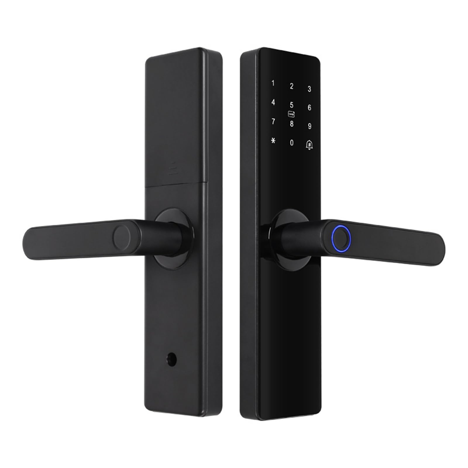 Electronic Smart Door Lock with Biometric Fingerprint Card Password Key Unlock/USB Emergency Charge