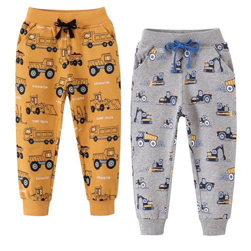 Image of Little Boys Jogger Pants Toddler Boys' Drawstring Elastic Waist Cotton Casual Sweatpants 1PC / 2 PCS Set