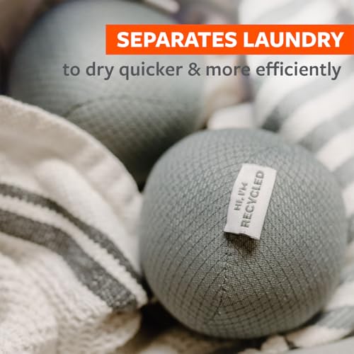 Full Circle Home Full Circle Loads of Fun Anti-Static Dryer, Set of 3 – Quiet, Scent-Free and Hypoallergenic Reusable Fabric Softener Laundry Balls – Non Toxic and Vegan, Gray 3 Count - Thumbnail 7