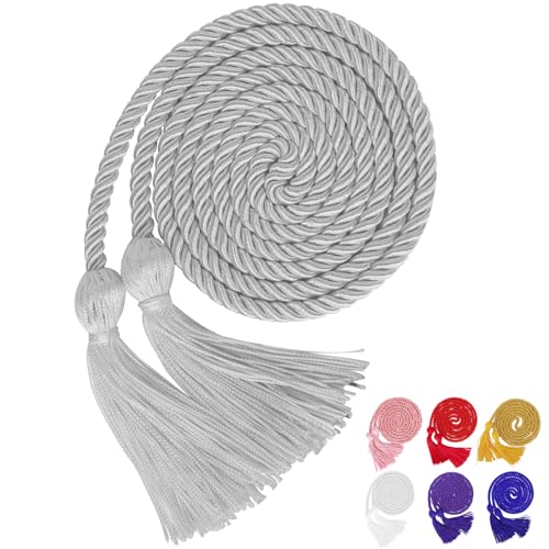Graduation Honor Cord 2026 Graduation Cord Yarn Honor Cords with Tassel for College Graduation Students (Sliver)