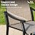 PHI VILLA 5 pcs Patio Round Dining Table and Chairs,Textilene Dining Chairs Sturdy and Durable and Round Metal Table with Umbrella Hole,Black Frame with E-Coating for Lawn,Garden