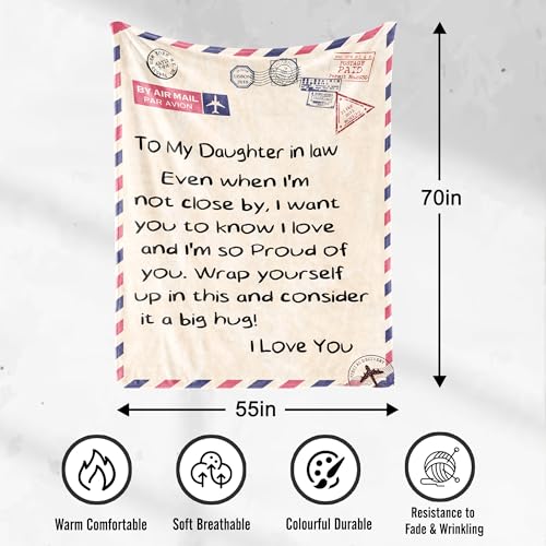 UFOORO Daughter in Law Gifts, Birthday Wedding Gifts from Mother in Law, Daughter in Law Christmas Birthday Gifts, Future Gift for Best Blanket Presents 55"x 70" by UFOORO - Used condition - Image 7
