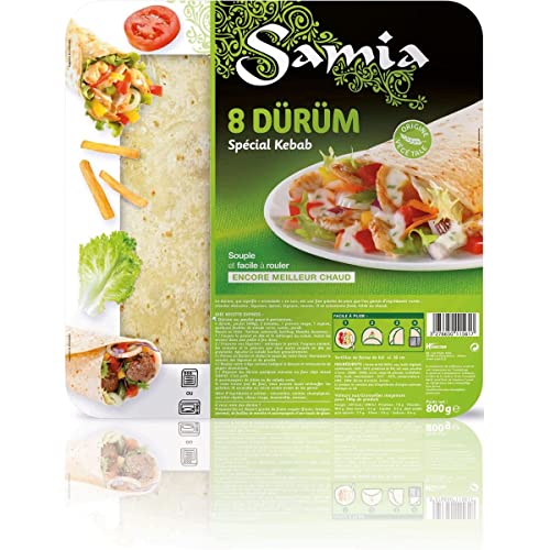 SAMIA Wraps Dürüm - Lote de 3 unidades (8 dürüm, 800 g)