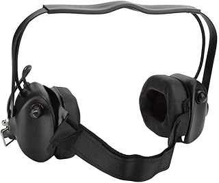 Auriculares de aviación, Universal Militar General Piloto delta Auriculares Ajuste del volumen de reducción de ruido Aviator Auriculares con micrófono PTT Botones for competir con auto, industria (YHe