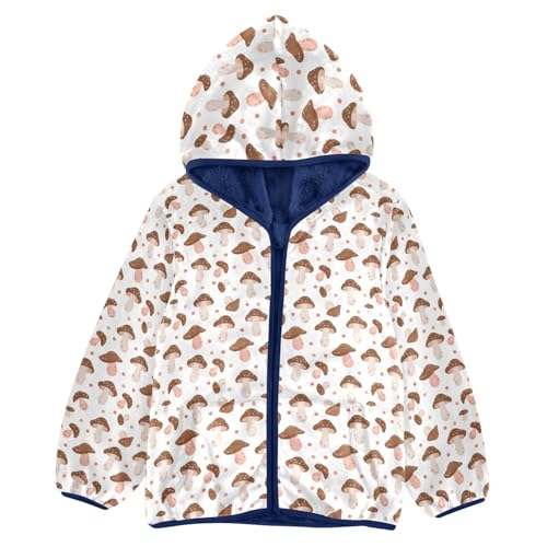 Mushroom Boys Fleece Coat,Children's Zip-Up Hoodie Jacket,Baby Warm Fashion Outerwear 3-10T,A113372