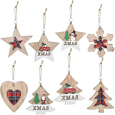 Adornos de Navidad Madera YQing Cover
