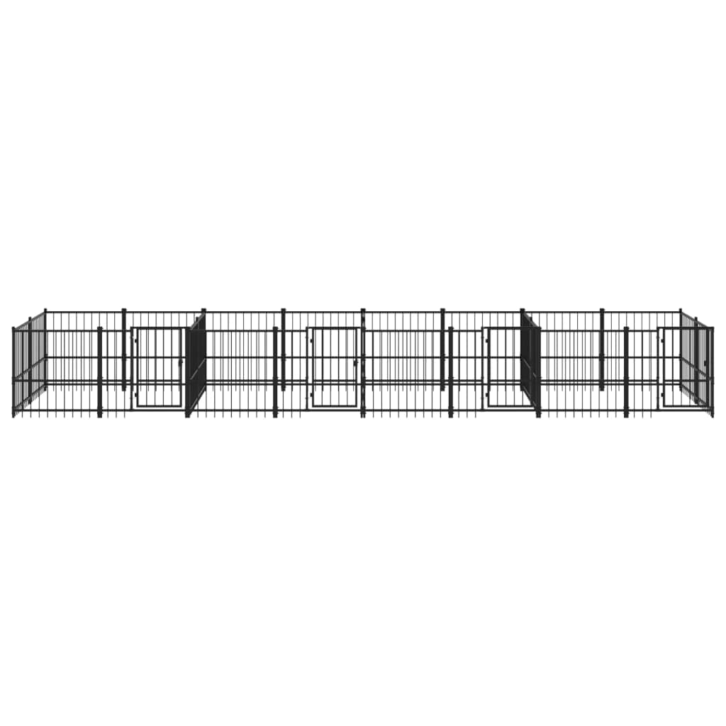 Forniture per cani Outdoor Dog Kennel Steel 15.02 m Animali e forniture per animali domestici