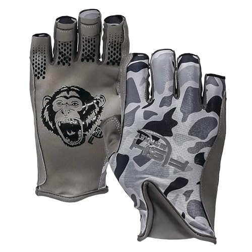 Fish Monkey Pro 365 Guide Glove - Old School Camo Grey XL