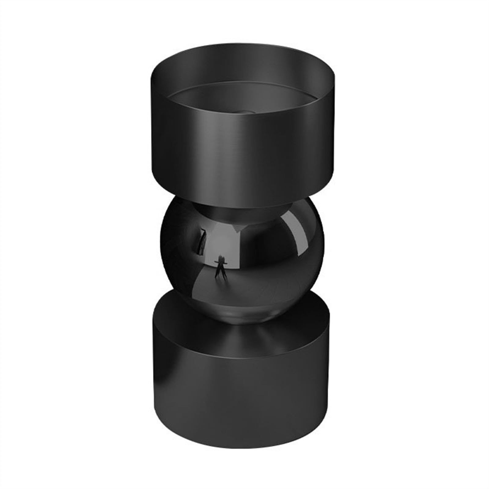 TIANQIHAO Creative Sink, Stainless Steel Sink Hollow Column Basin, Floor Standing Combo, With Pop Up Drain And Faucet,Black-1