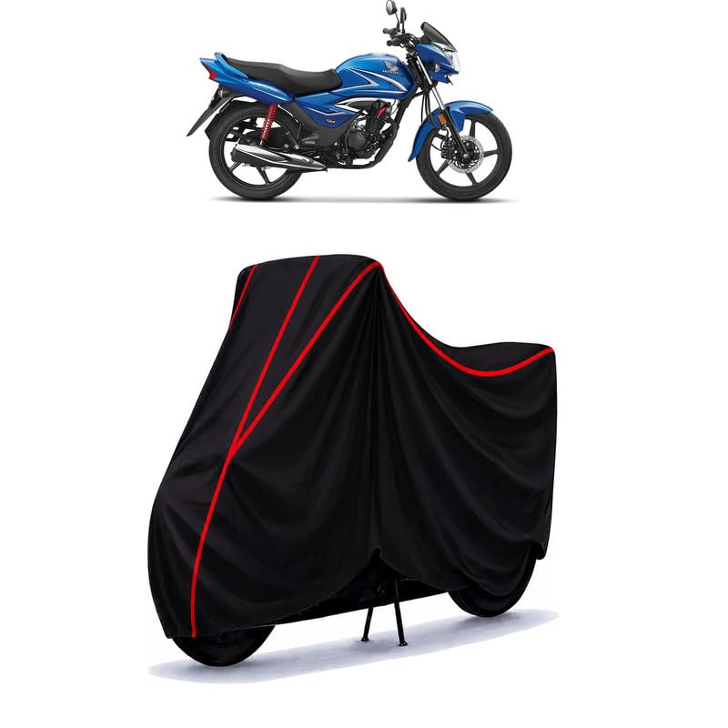 Image of Shine 125 Disc Water Resistant Bike Cover for All Motorcycles & Rain | Heavy Duty Taffeta Fabric | UV Protection, Dustproof, Scratchproof | All Weather Two Wheeler Body Cover with Elastic Bottom