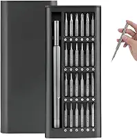 Kit Chave De Fenda Magnética De Precisão Profissional 24 Em 1 – Ferramentas Multifuncionais De Alta Precisão, Design Ergonômico E Material CR-V Durável | Portátil Com Estojo Cinza.