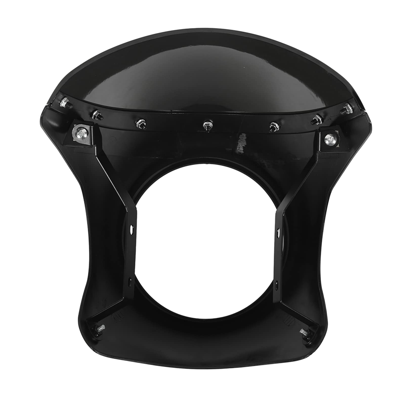 Carenado de Faro de Motocicleta, Carenado de Faro de Motocicleta de 7 Pulgadas, Superficie Lisa, Resistente Al Envejecimiento, Universal para Faros Redondos de Motocicleta (Negro brillante)