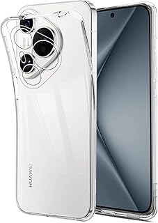 جراب كريستال لموبايل هواوي بورا 70 موبايل مضاد للاصفرار ومضاد للصدمات مصنوع من سيليكون ناعم للخدش مع ممتص مادة بولي يوريثين مقاوم للحرارة وظهر البولي كربونات شفاف