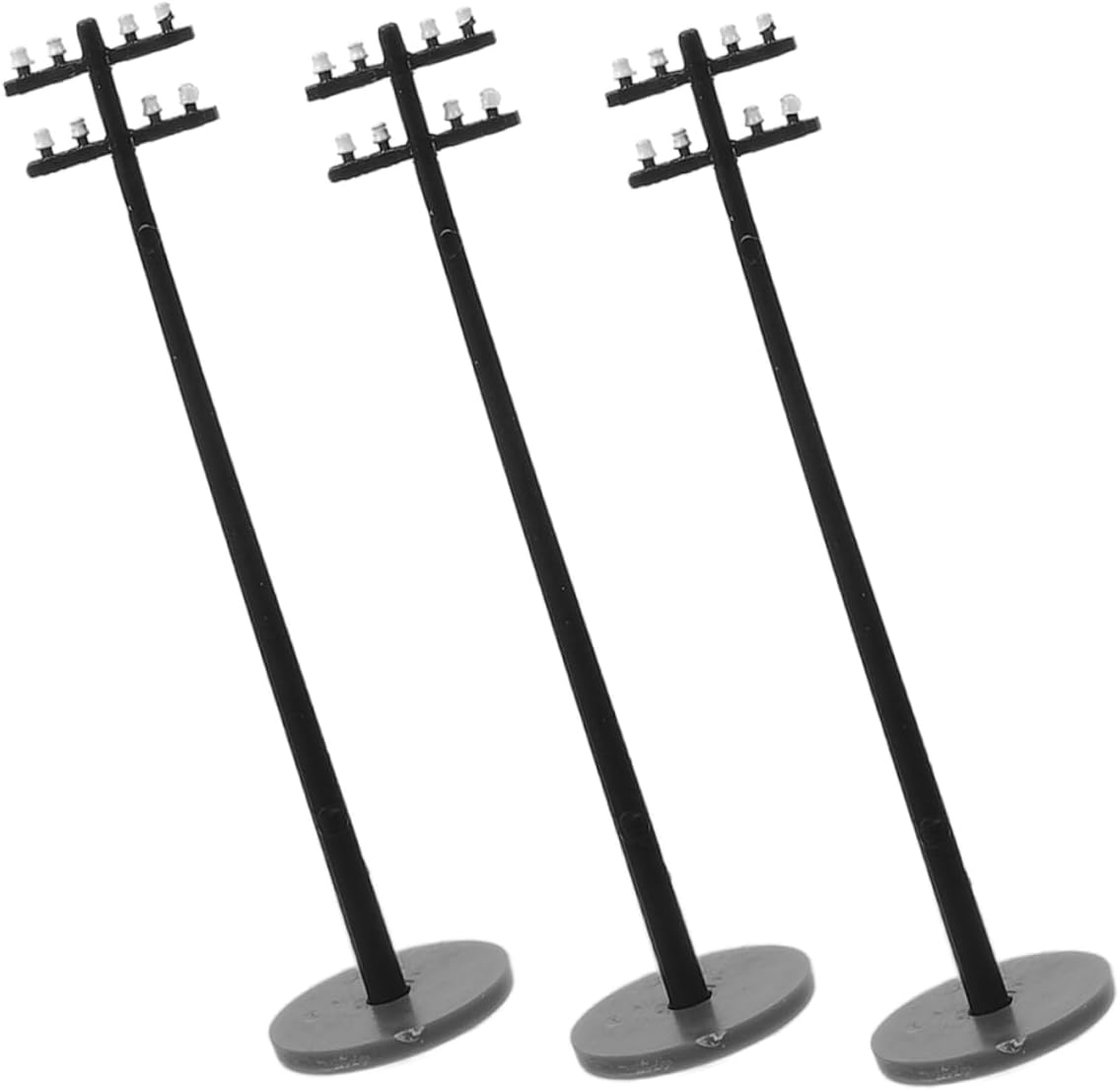 3pcs Miniature Poles Model for Train Scenery Realistic Scale Building Accessories for Landscape and Sand Table Decor Authentic Miniature Poles