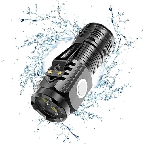 SENZZ linterna brillante, pequeña linterna potente - Linterna LED recargable,Linternas portátiles para camping, linterna de alta potencia, regalo para senderismo para uso al aire libre