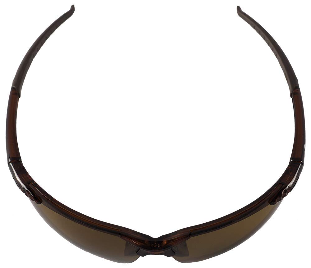 BULLHEAD gafas de seguridad bh11711 Marlin, cristal marrón marco, marrón lente polarizada, Color marrón TPR nariz y templo (1 par)