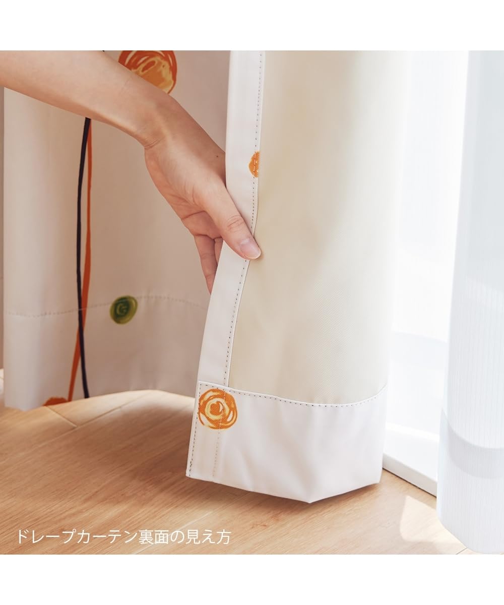 Amazon｜[ニッセン] カーテン 水玉柄遮熱・防音・1級遮光＆遮像・UV