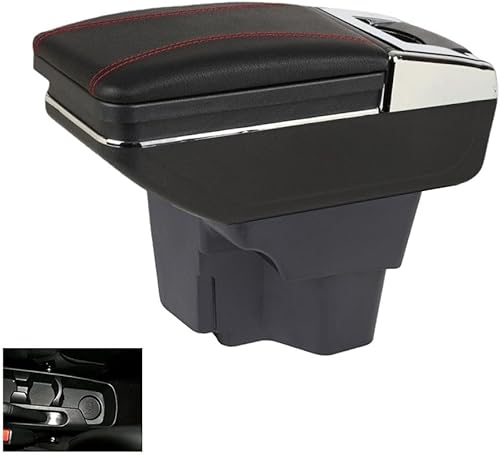 Vista 29 de Caja de reposabrazos de automóvil para Renault Duster 2019-2022, caja de reposabrazos de cuero negro de alta calidad para automóvil, caja