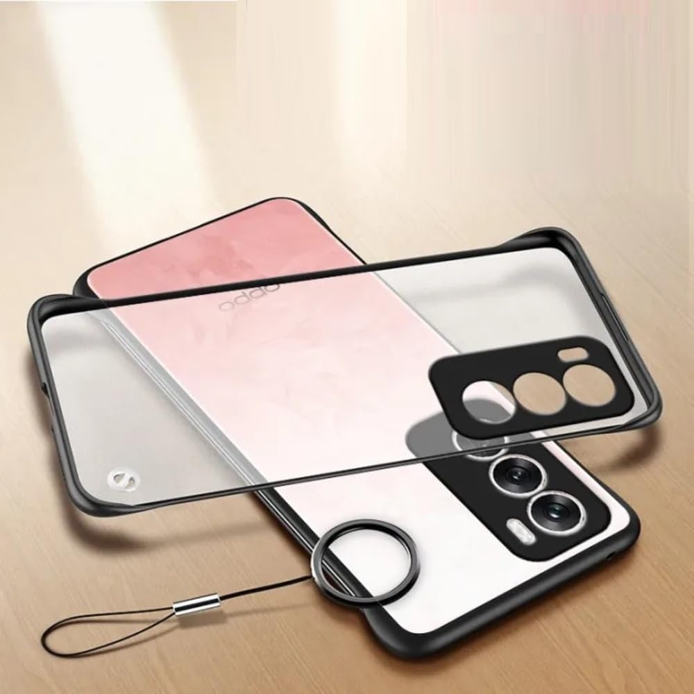 REALCASE Oppo Reno 12 5G Back Cover Case | Stylish Frameless Matte Hard Back Skin | Soft TPU Shock Proof Bumper Back Cover Case for Reno 12 5G (Black) (B0D96JTB7J) Amazon Price History, Amazon Price Tracker