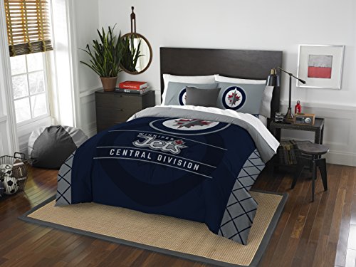Northwest NHL Winnipeg Jets Comforter and Sham Set, Twin, Draft