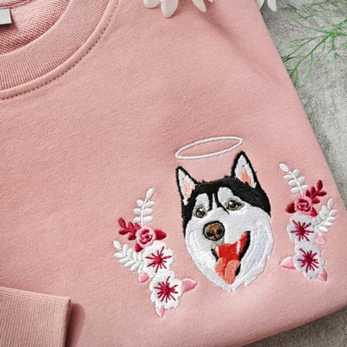 Custom Dog, Hoodie Embroidered Dog Name, Personalized Pet Face Sweatshirt from Your Photo, Varsity Sweatshirt, Gifts for Dog Lovers4