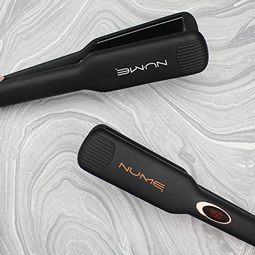 Nume Megastar X Hair Straightener Tourmaline Flat Iron – 1.75 Inch Floating Plates Hair Straightener With Negative Ion Booster, Infrared Light Strip, Ultra-Smooth And Shiny Results For All Hair Types #TOP2