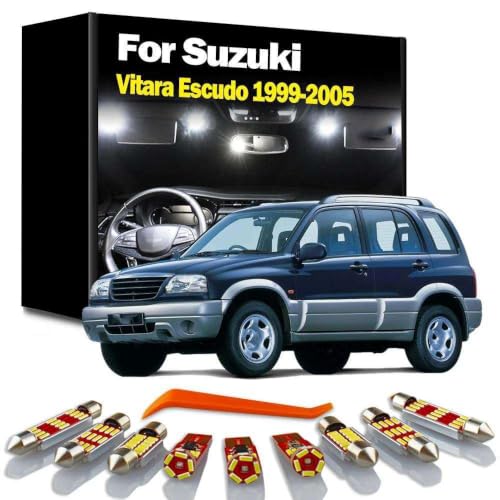 Kit de 12 luces LED de mapa con alta luminosidad para Suzuki Grand Vitara de 1999 a 2005