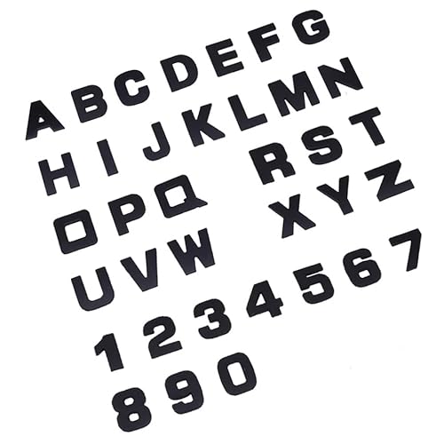 TAC 匠 ABC エンブレム メッキ アルファベット 文字 数字 車 メタル 飾り ステッカー シール AE06 (W, ブラック)