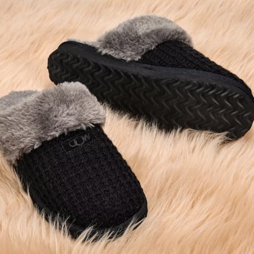 Image of OOW Cozy House Slippers for Women with Memory Foam Fuzzy Shoes for Indoor