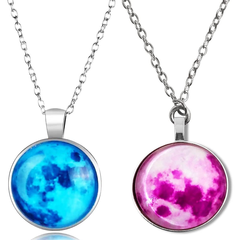 See full amazon price history chart for Uniqon (Set Of 2 Pcs) X00045 Combo Of Glow In the Dark Rising Blue & Pink Moon Handmade Crystal Glass Dome Lunar Eclipse Alloy Luminous Pendant Necklace Uniqon (Set Of 2 Pcs) X00045 Combo Of Glow In the Dark Rising Blue & Pink Moon Handmade Crystal Glass Dome Lunar Eclipse Alloy Luminous Pendant Necklace (B0BM9SCKVF) Amazon Price History, Amazon Price Tracker