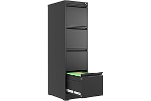4 Drawer Steel Vertical File Cabinet - Ideal for Office