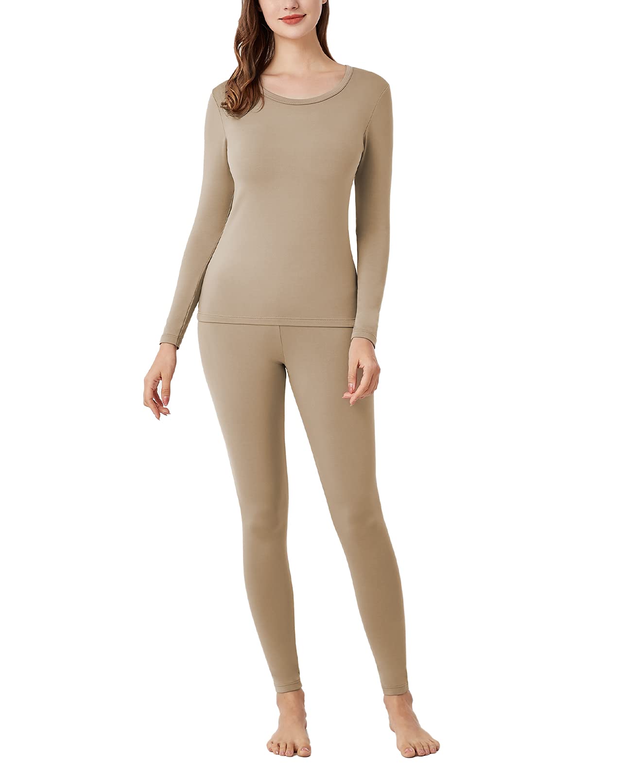 LAPASA Completo Termico Donna Fodera in Micropile Calore Base L17 - Abbigliamento Intimo Invernale Maglietta Pantaloni Calzamaglia Tuta Sci Trekking