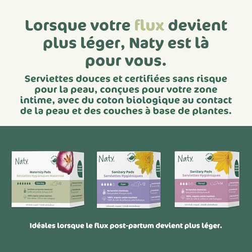 Naty serviettes hygiéniques post partum bio eco x10 - vue 9