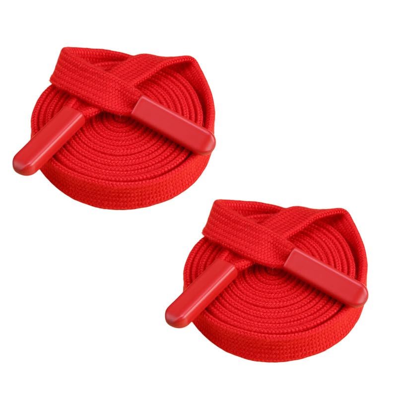 2 Pieces 140CM Big Red Drawstring Universal Cord for Replacement 1CM Flat Drawstring Cord with Metal Closure Ends for Sweatshirts,Pants